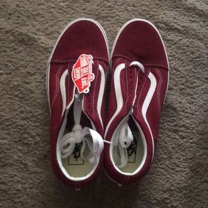 This are Burgundy Vans
